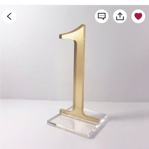 Gold Mirror Acrylic Table Numbers